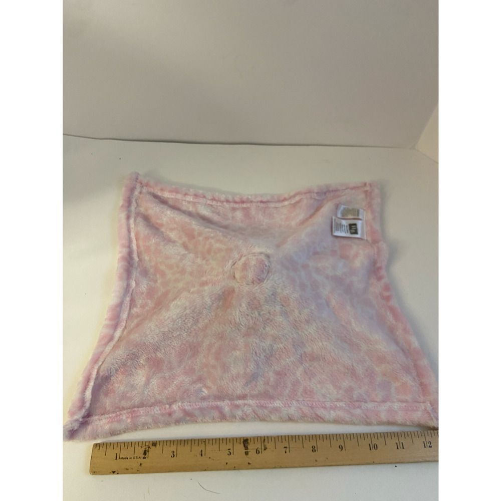 Hb pink and white bunny plush‎ blanket lovey
